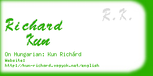 richard kun business card